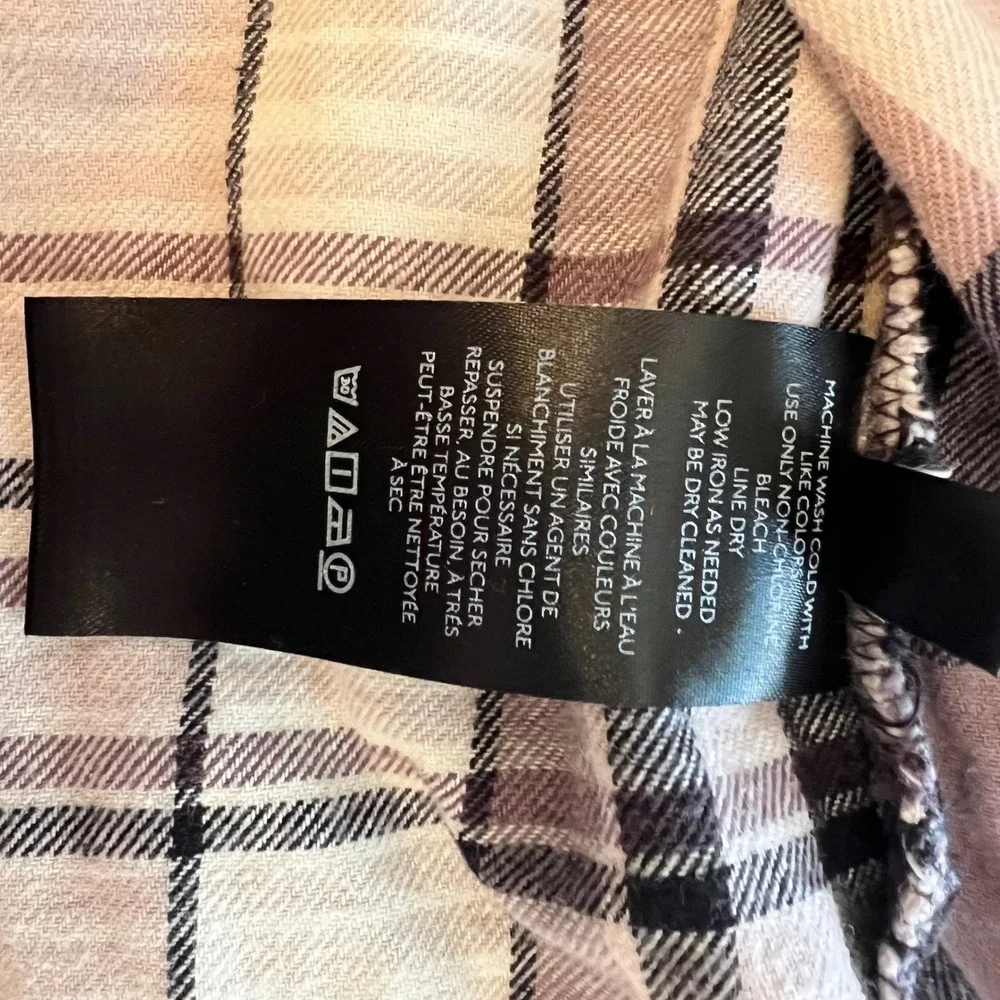 Free People We The Free Snap Button Down Cotton Flannel Boho Grunge Edgy S